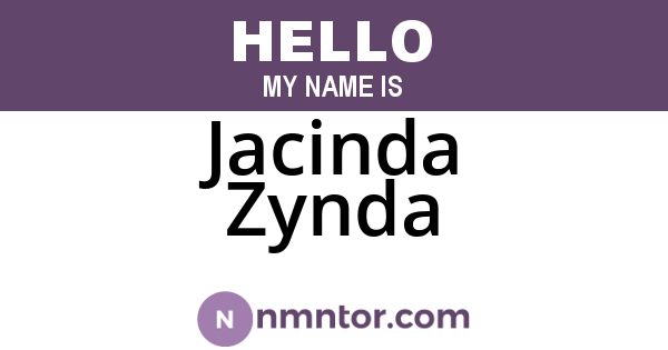 Jacinda Zynda