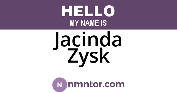 Jacinda Zysk
