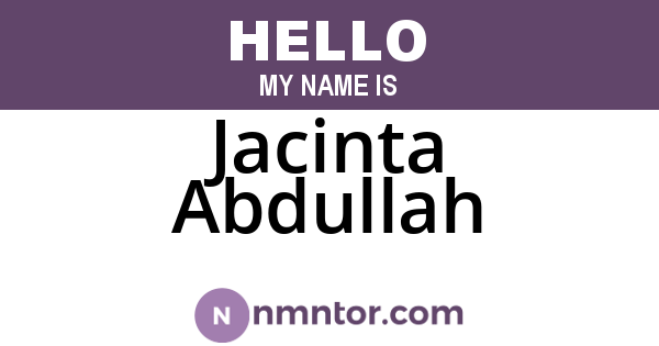 Jacinta Abdullah