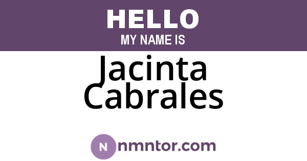 Jacinta Cabrales