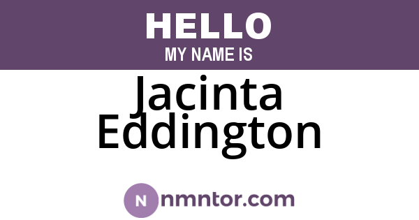 Jacinta Eddington