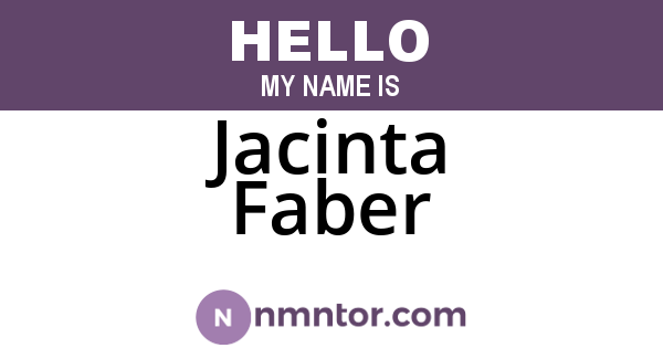 Jacinta Faber