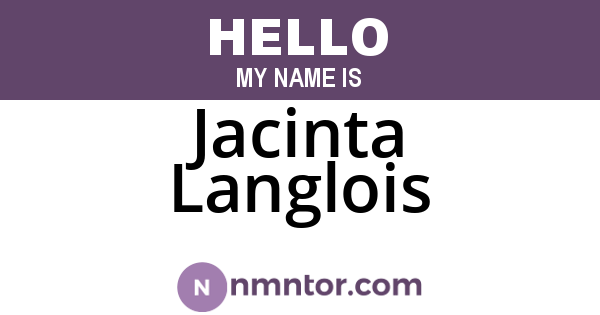 Jacinta Langlois