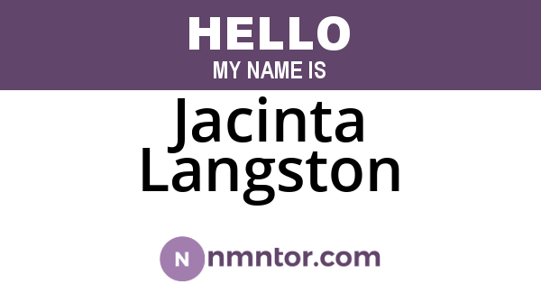 Jacinta Langston