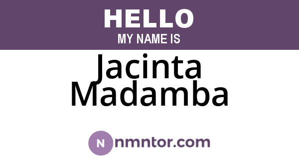 Jacinta Madamba