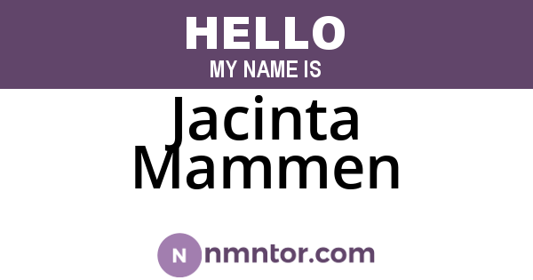 Jacinta Mammen