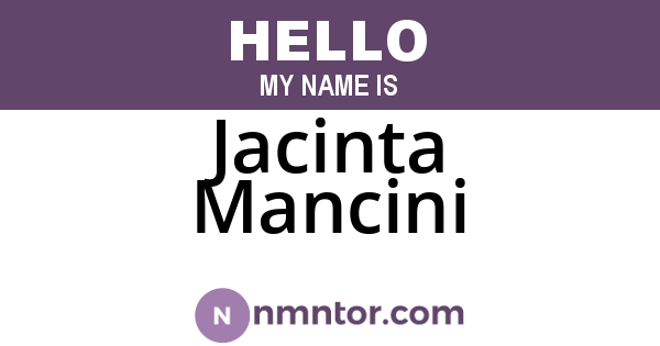 Jacinta Mancini