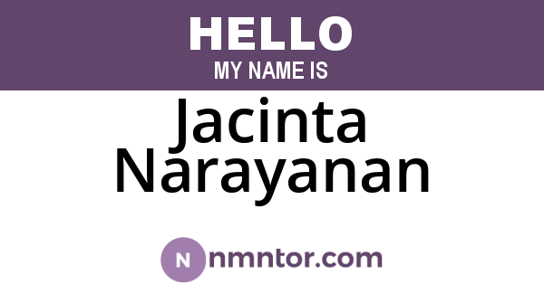 Jacinta Narayanan