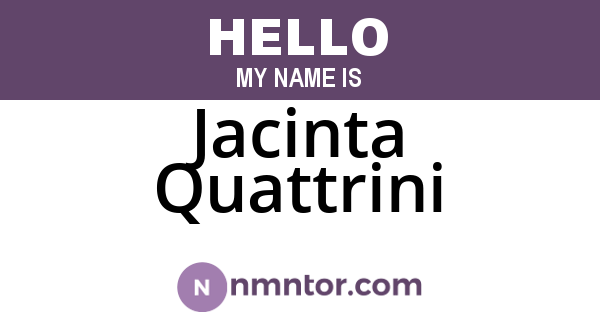 Jacinta Quattrini