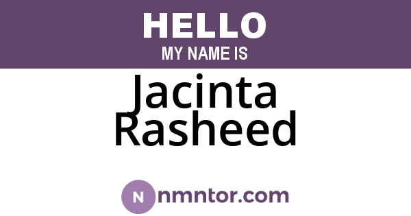 Jacinta Rasheed