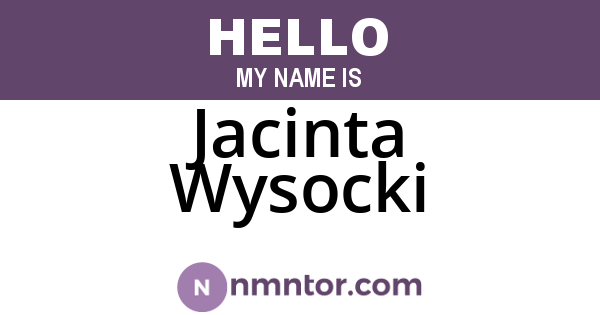 Jacinta Wysocki