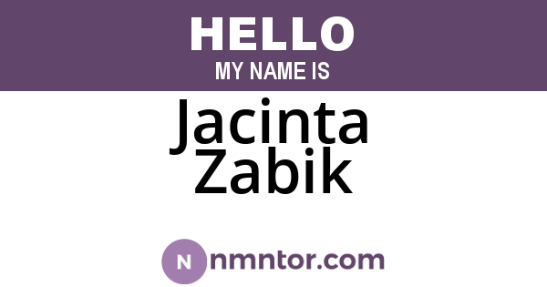 Jacinta Zabik