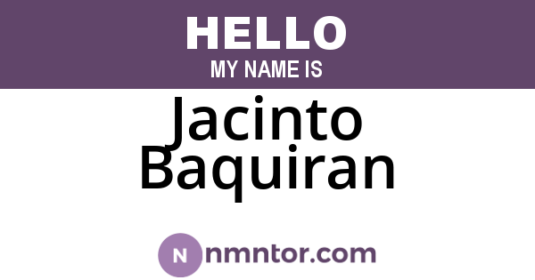Jacinto Baquiran