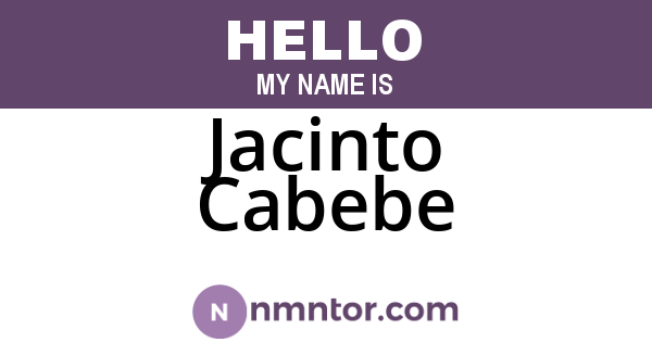 Jacinto Cabebe