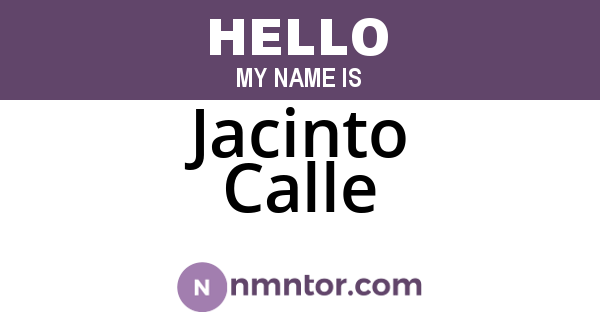 Jacinto Calle