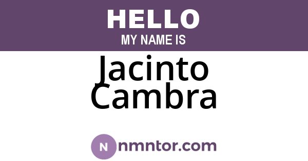 Jacinto Cambra