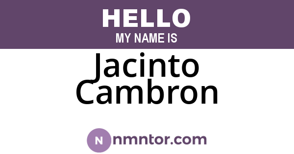 Jacinto Cambron