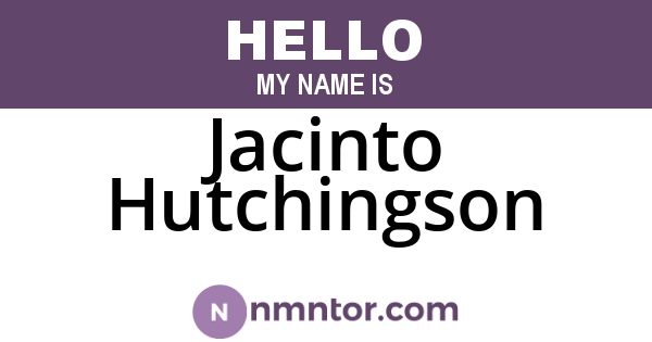 Jacinto Hutchingson