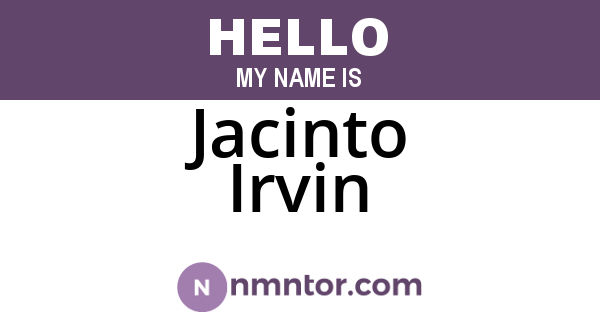 Jacinto Irvin