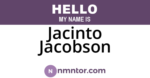 Jacinto Jacobson