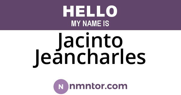Jacinto Jeancharles