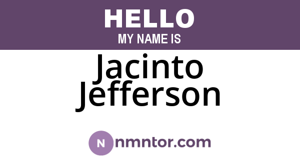 Jacinto Jefferson