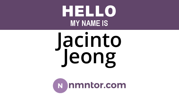 Jacinto Jeong