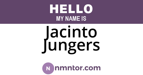 Jacinto Jungers
