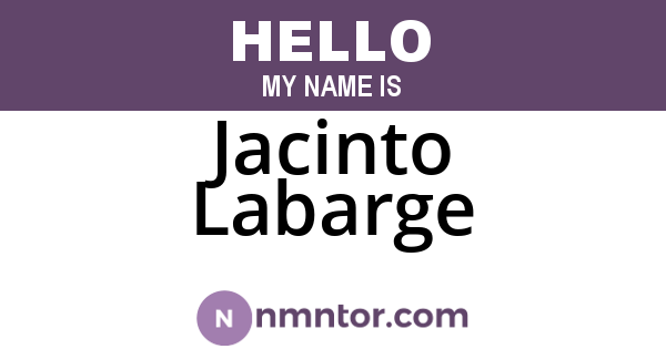 Jacinto Labarge