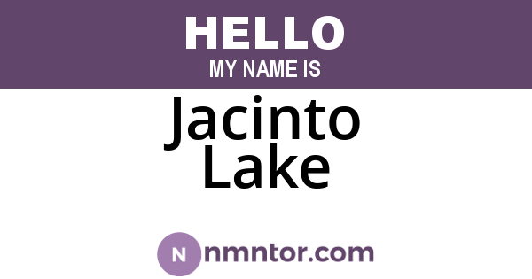Jacinto Lake