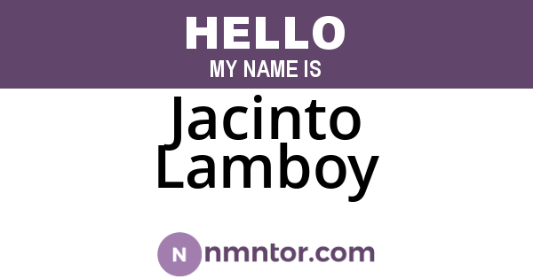 Jacinto Lamboy