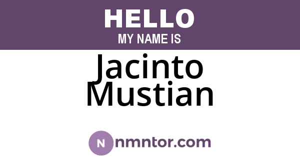 Jacinto Mustian