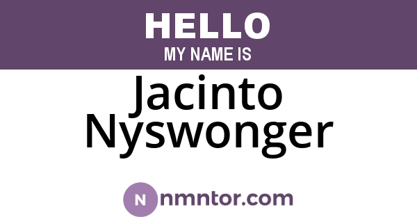 Jacinto Nyswonger