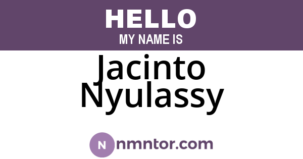 Jacinto Nyulassy