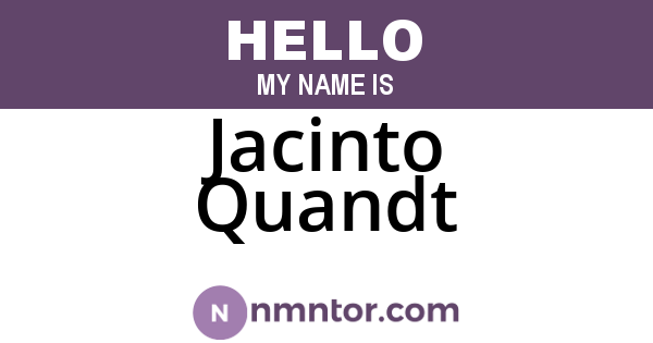 Jacinto Quandt