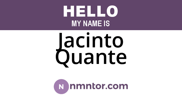 Jacinto Quante