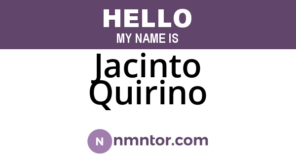 Jacinto Quirino