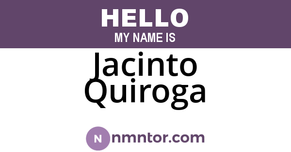 Jacinto Quiroga