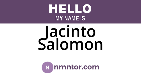 Jacinto Salomon
