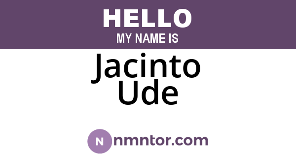 Jacinto Ude