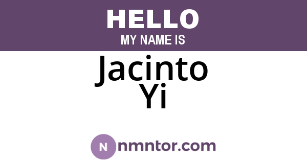 Jacinto Yi