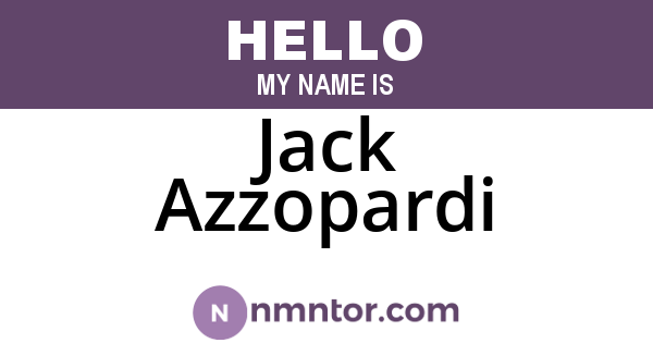 Jack Azzopardi