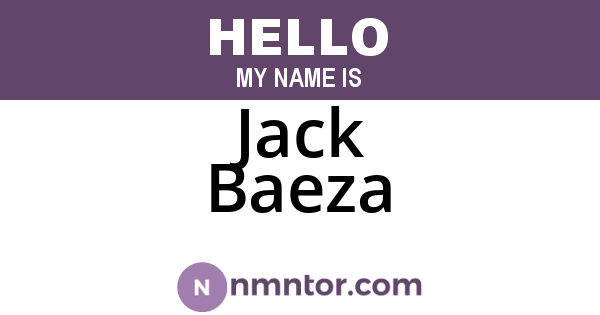Jack Baeza
