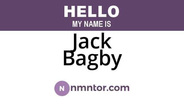Jack Bagby