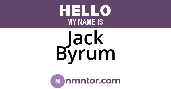 Jack Byrum