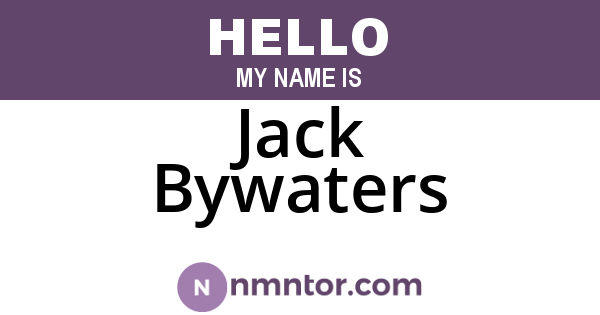 Jack Bywaters