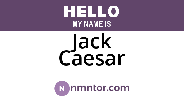 Jack Caesar