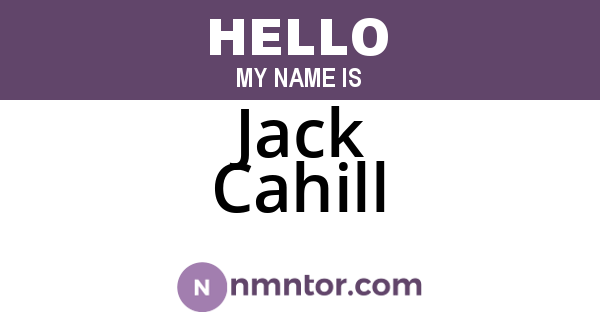 Jack Cahill