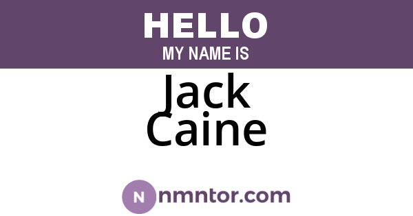 Jack Caine