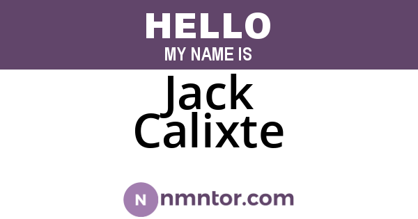 Jack Calixte